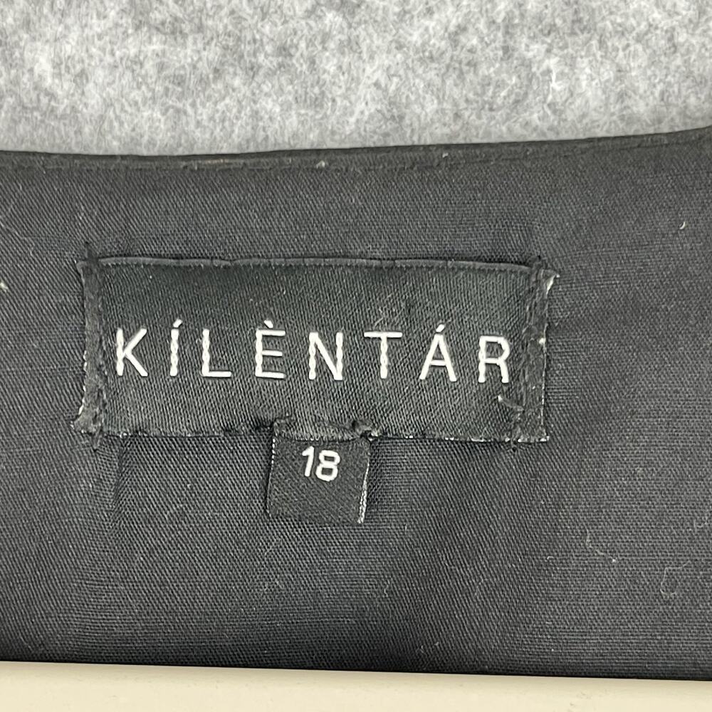 Kilentar Joyo Silk Corset Top Womens 18UK 14US Black Balloon Sleeve Avant Garde - Picture 6 of 16